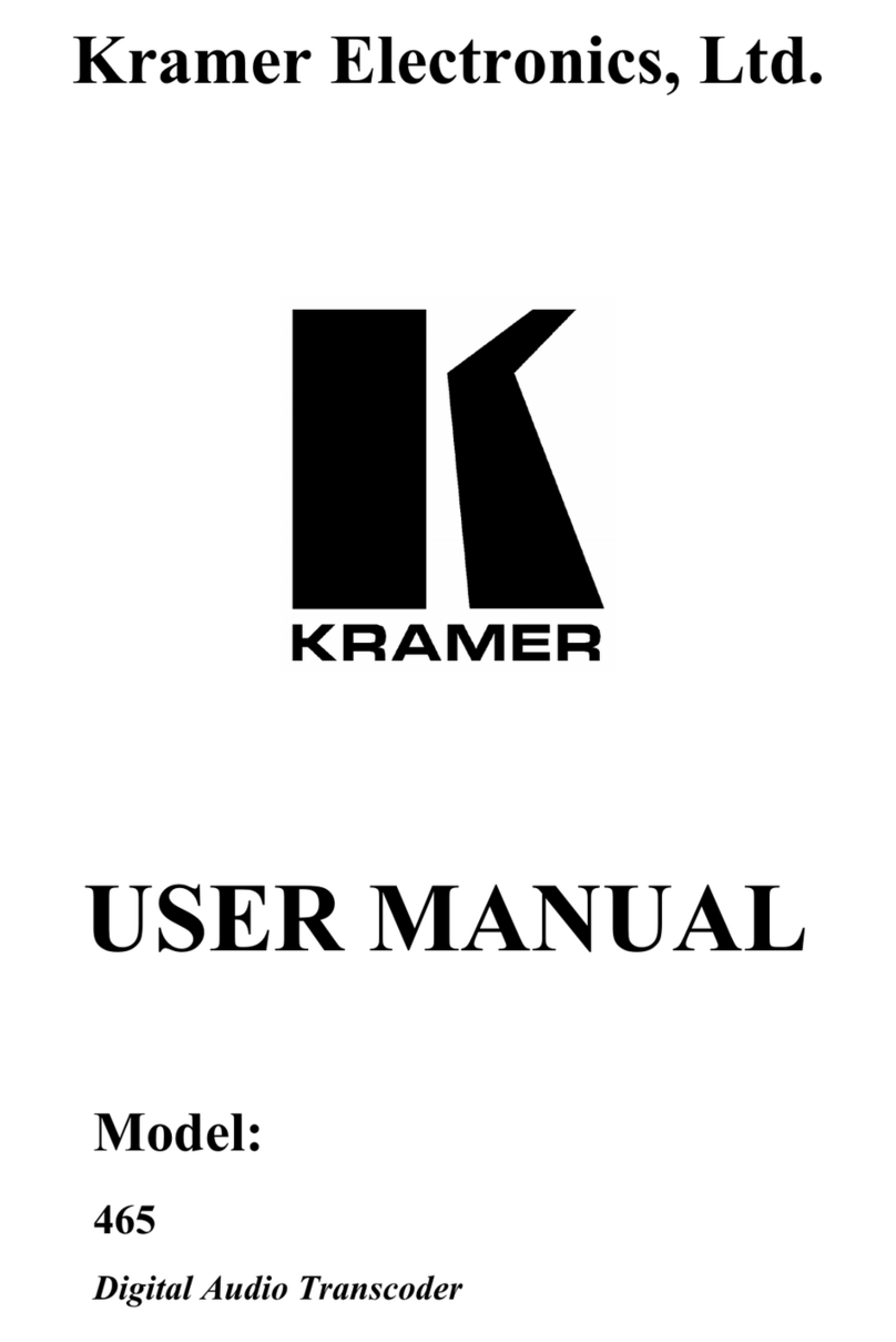 Kramer 465 user manual