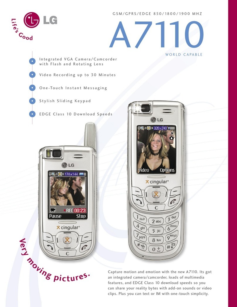 LG A7110 Specification sheet
