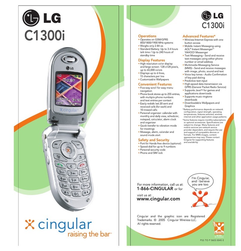 LG C1300i -  Cell Phone User manual