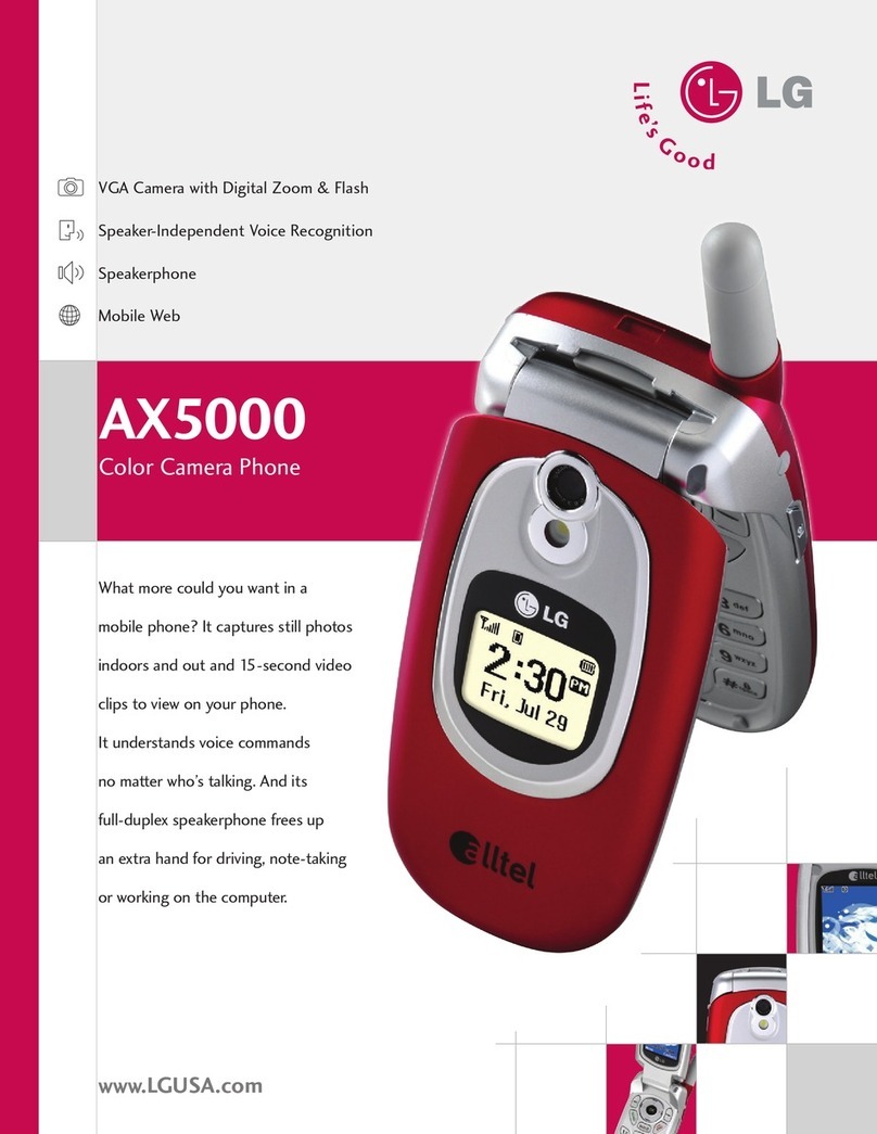 LG AX5000 Specification sheet