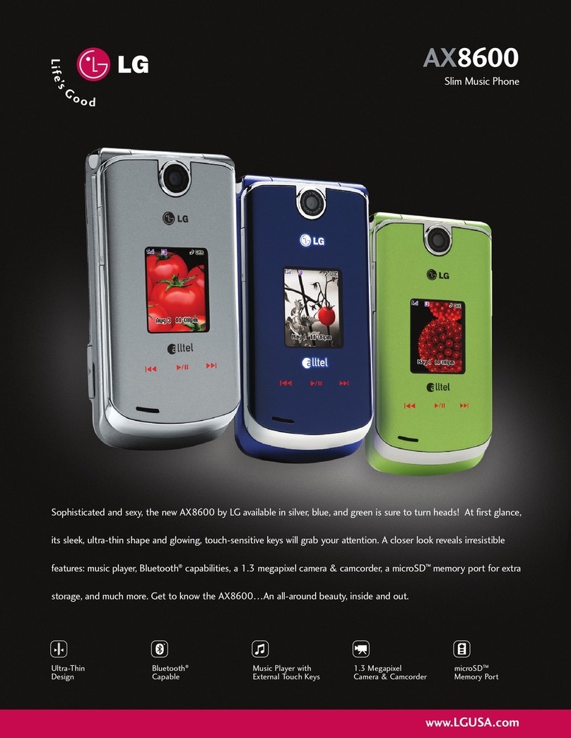 LG AX8600 Specifications