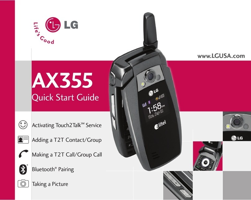 LG AX355 -  Cell Phone User manual