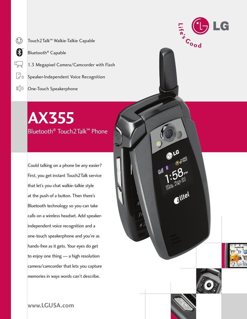 LG AX355 -  Cell Phone User manual