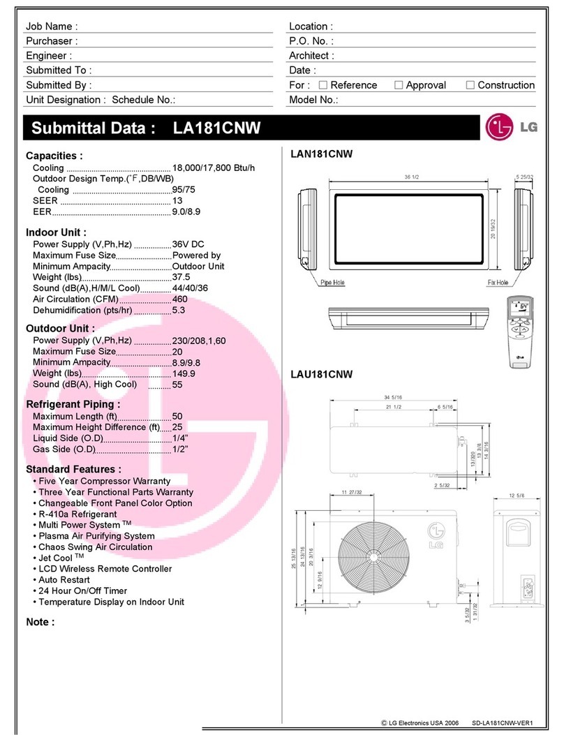 LG ARTCOOL LA181CNW User manual