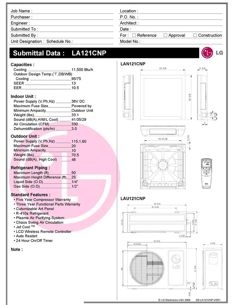 LG ARTCOOL LA121CNP User manual