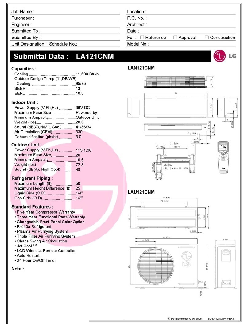 LG ARTCOOL LA121CNM User manual