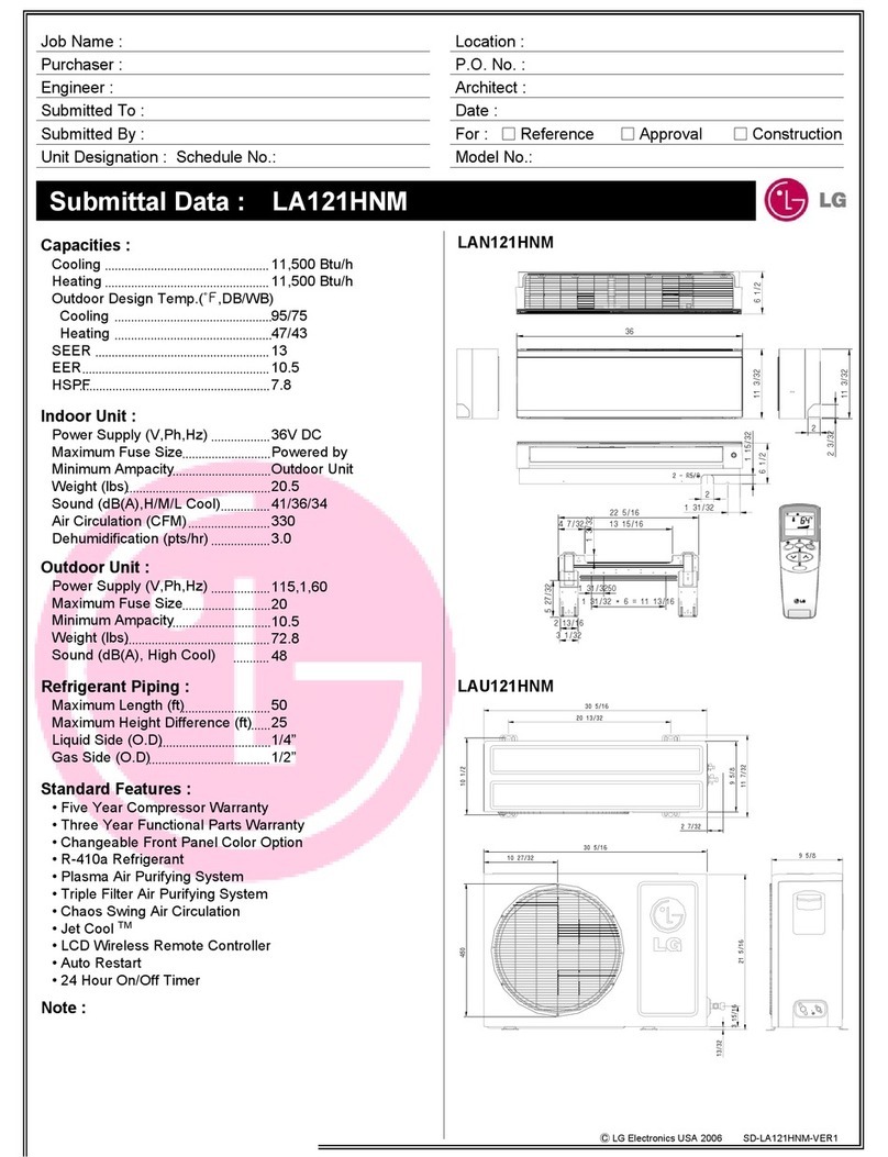 LG ARTCOOL LA121HNM User manual