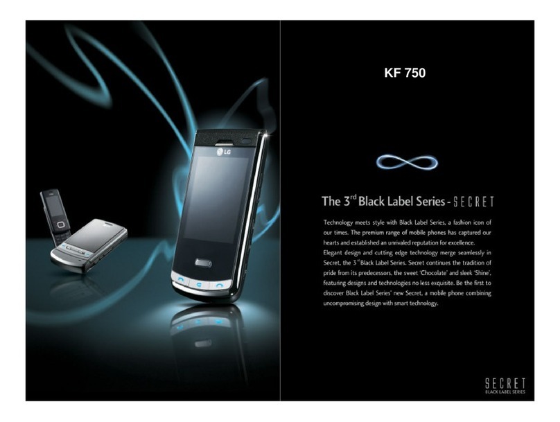 LG Secret KF750 User manual