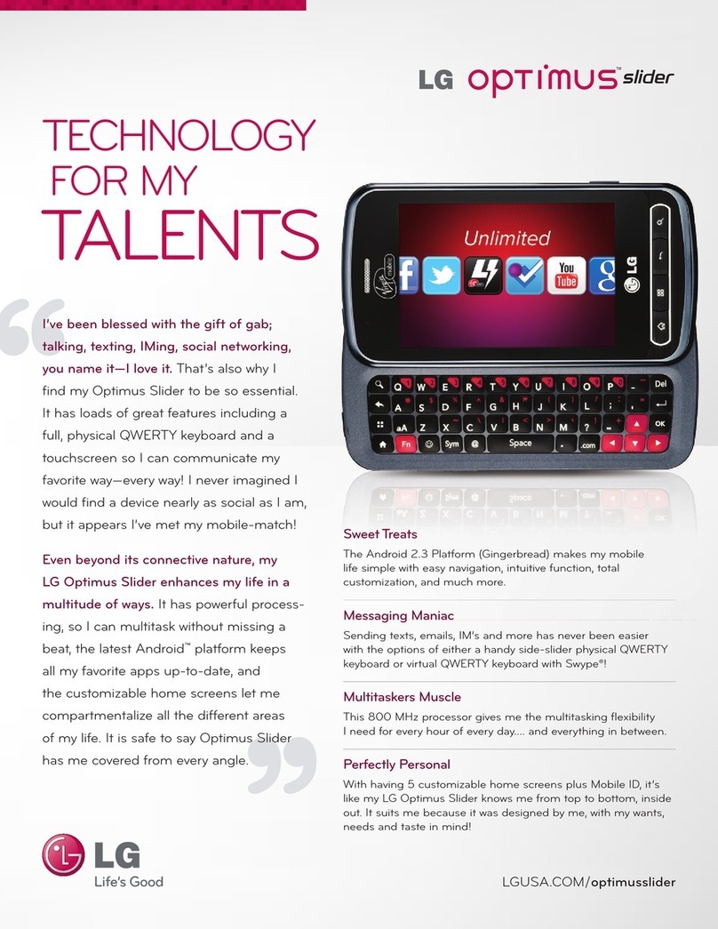 LG Optimus Slider Specifications