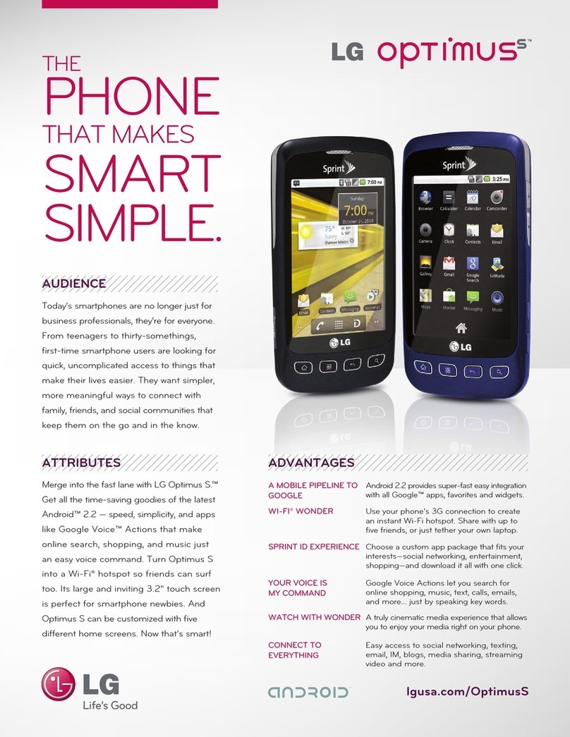 LG Optimus S User manual
