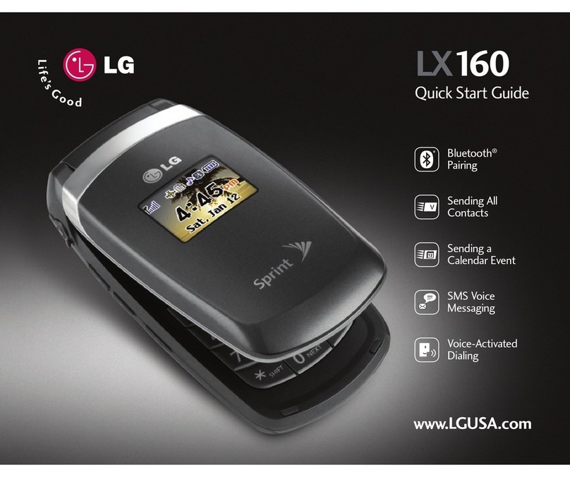 LG LX160 quick start guide