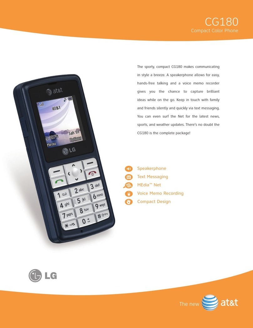 LG CG180 -  Cell Phone User manual