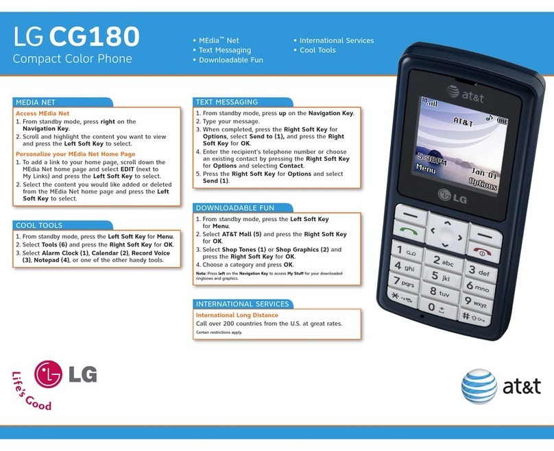 LG CG180 -  Cell Phone User manual
