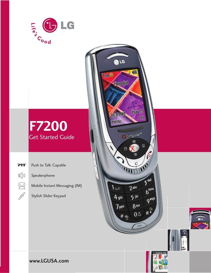 LG F7200 -  Cell Phone 24 MB Specification sheet