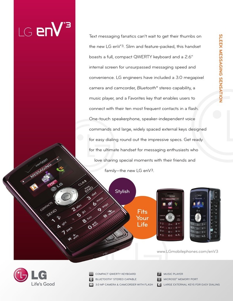 LG VERIZON ENV3 User manual