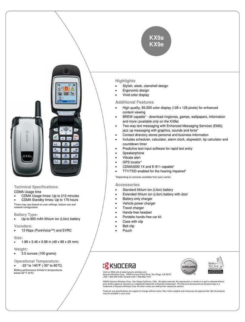 Kyocera KX9a User manual