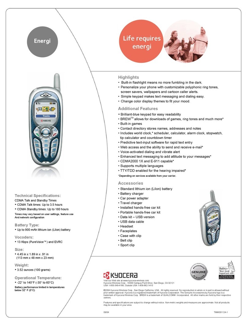 Kyocera ENERGI K490 User manual