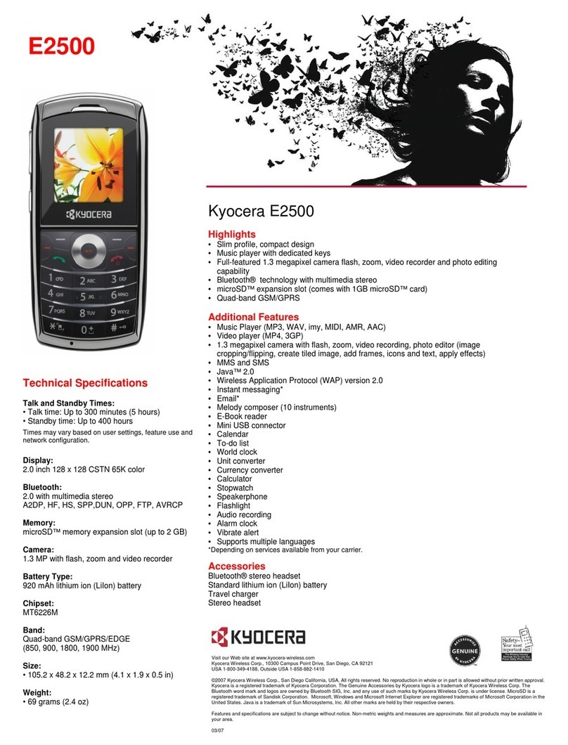 Kyocera E2500 User manual