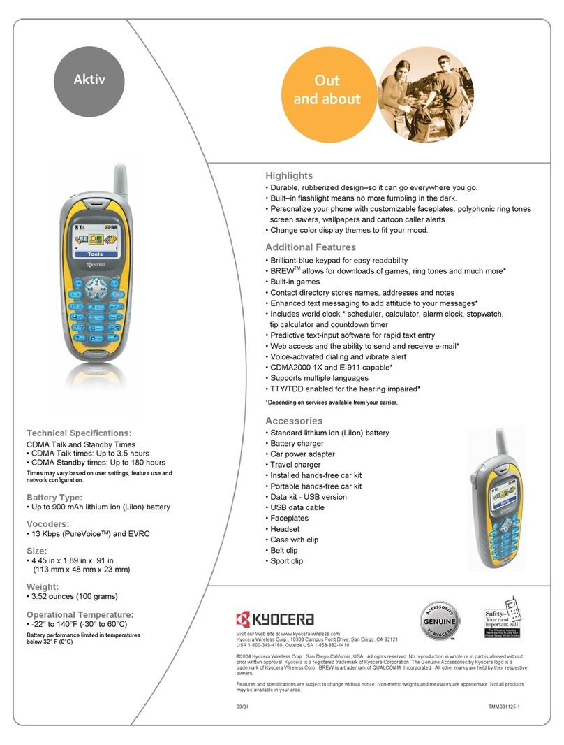 Kyocera Aktiv K484LC User manual