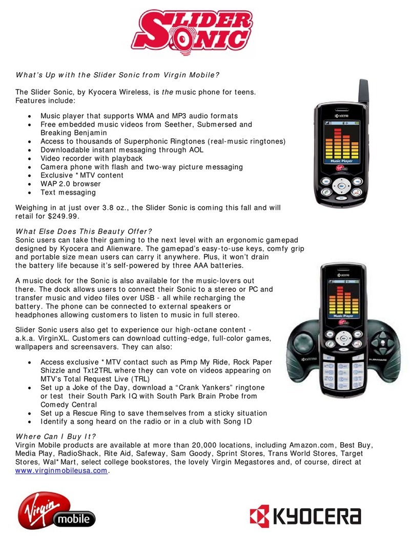 Kyocera Slider Sonic User manual