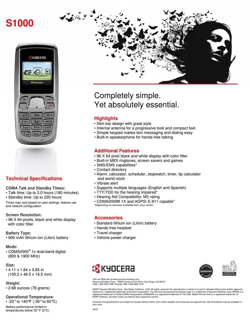 Kyocera S1000 User manual