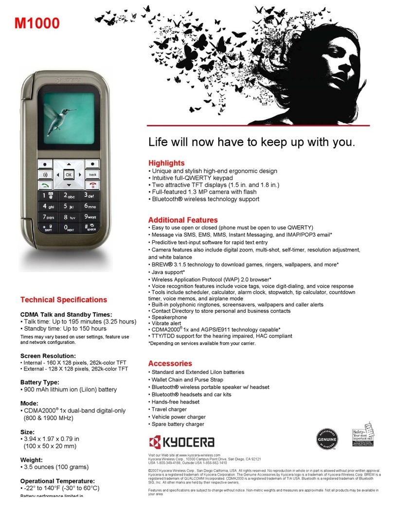 Kyocera Lingo M1000 User manual