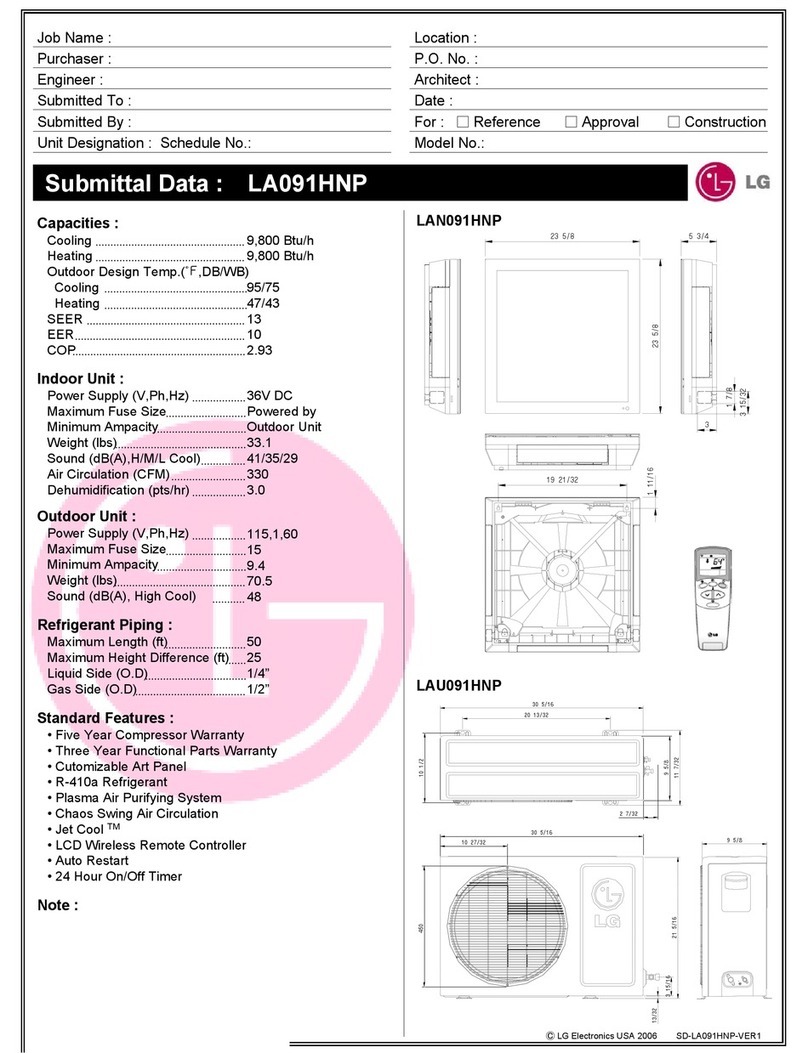 LG ARTCOOL LA091HNP User manual