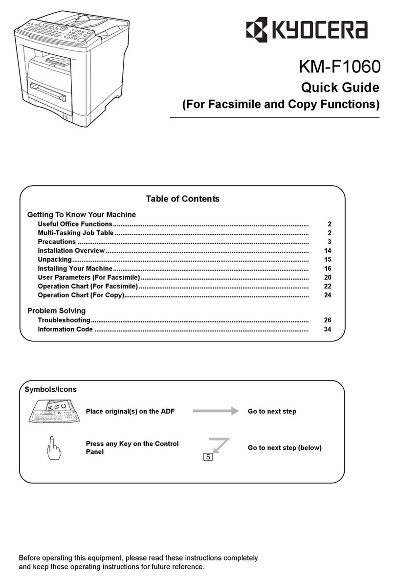 Kyocera KM-F1060 User manual