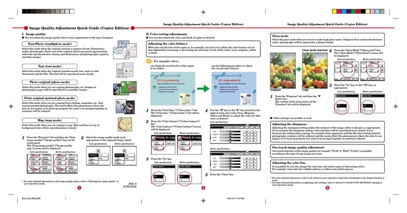 Kyocera KM-C850 quick guide