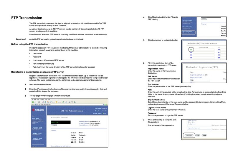 Kyocera KM-6030 User manual