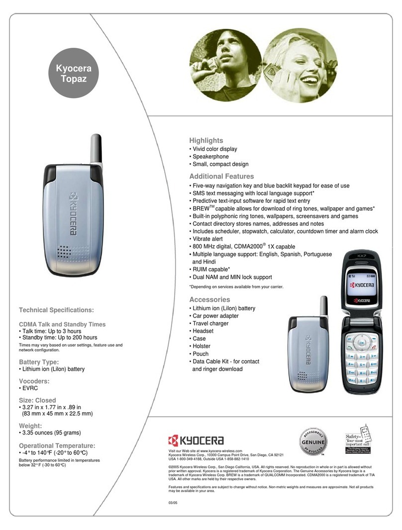 Kyocera Topaz KX7 brochure