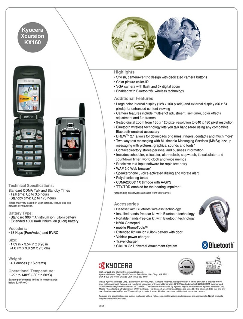 Kyocera Xcursion KX160 brochure