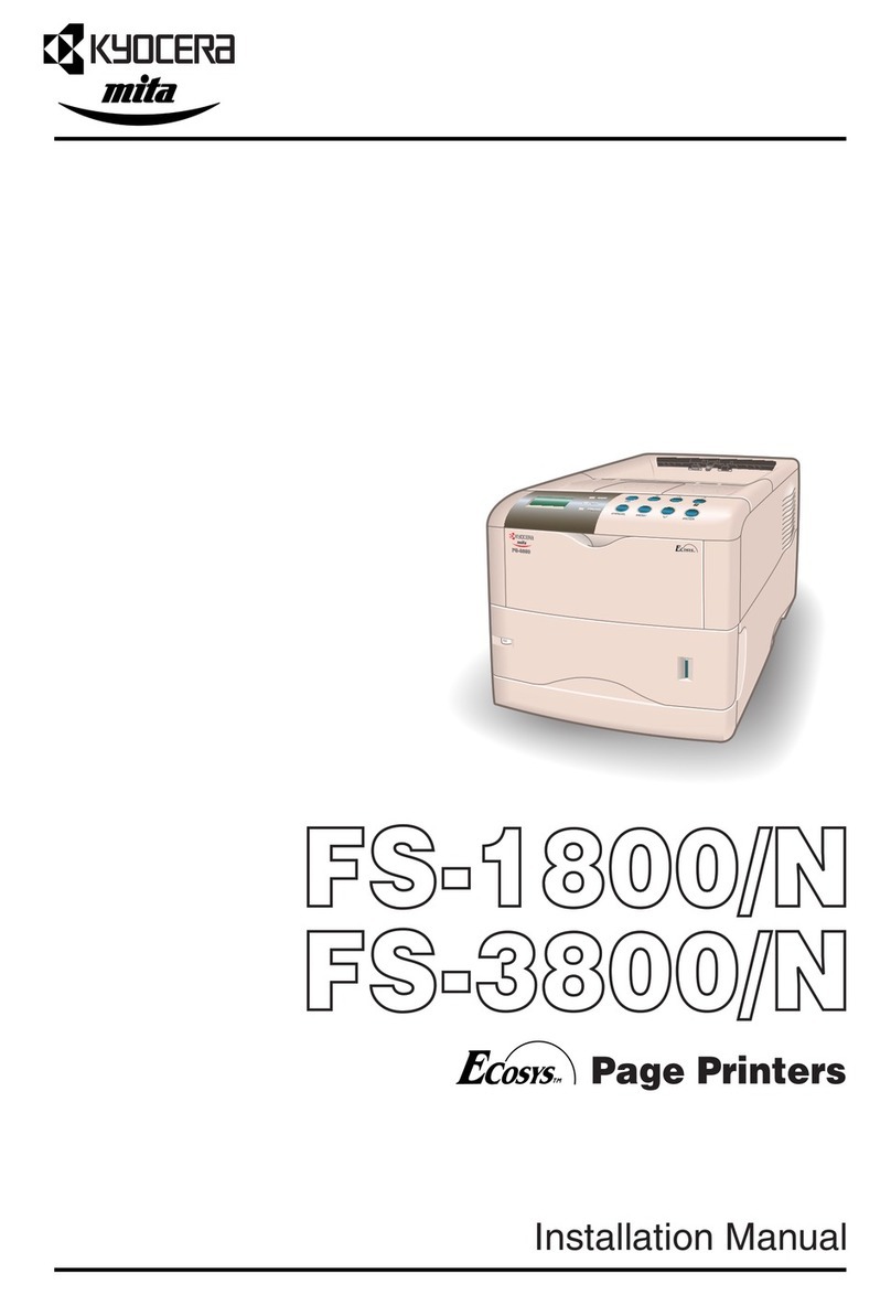 Kyocera Mita Ecosys FS-1800 installation manual