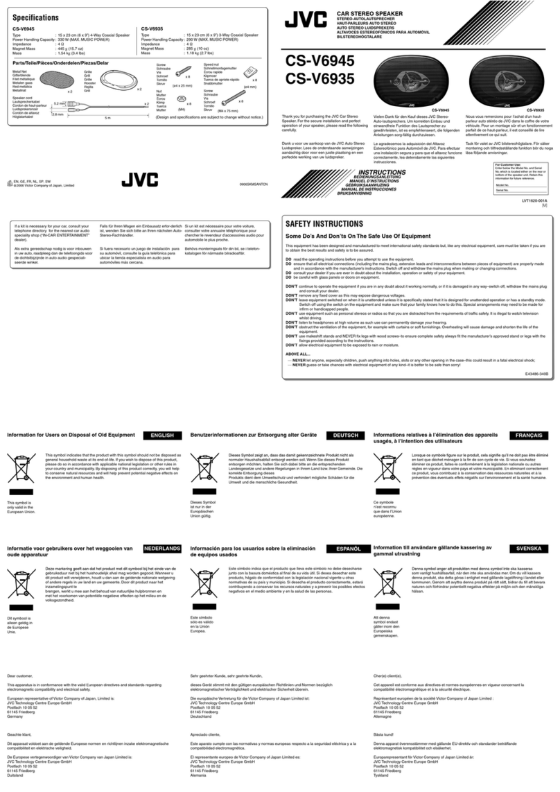 JVC CS-V6935U User manual
