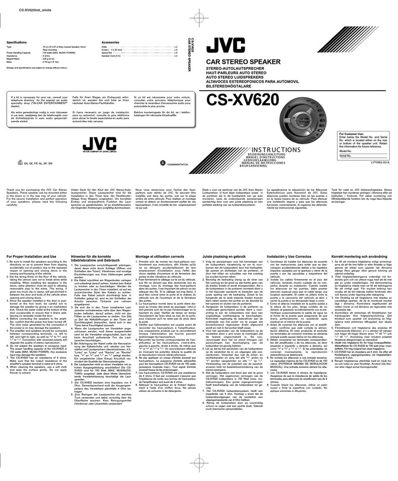 JVC CS-XV620 User manual