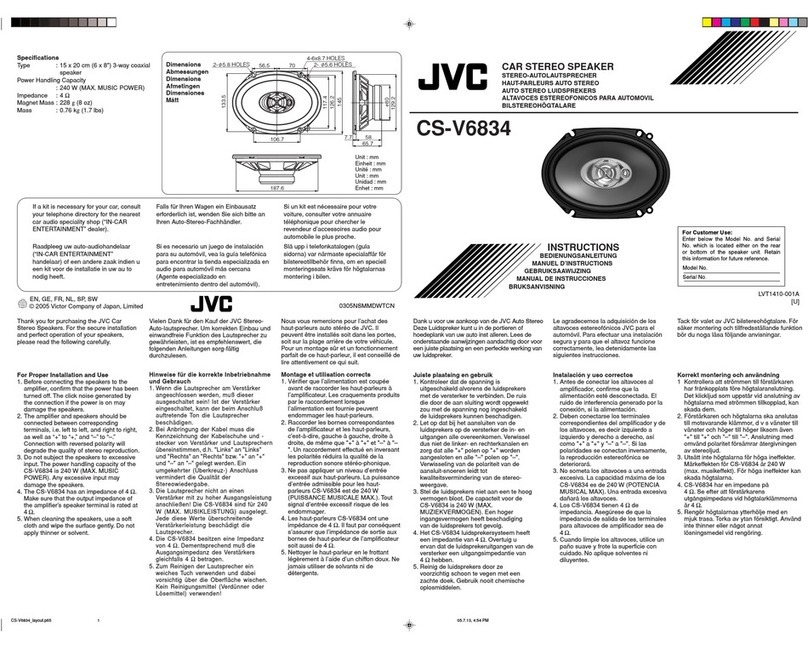 JVC CS-V6834U User manual