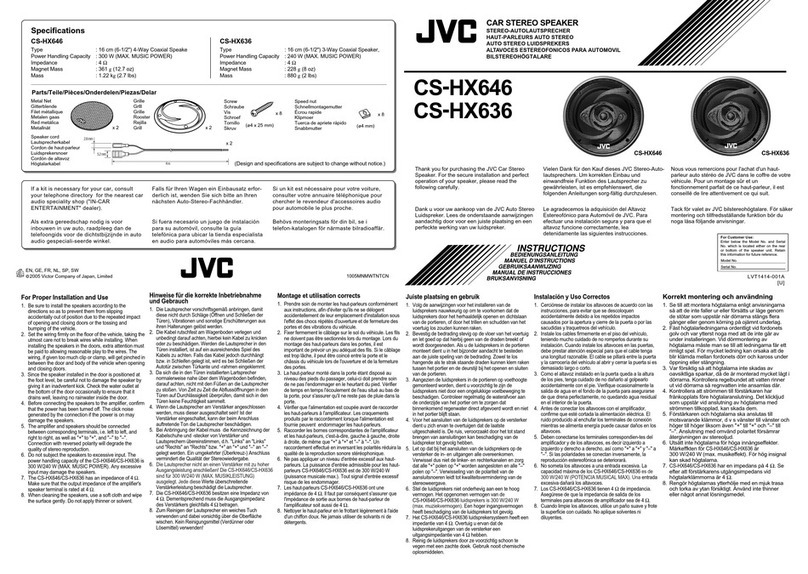 JVC CS-HX636U User manual