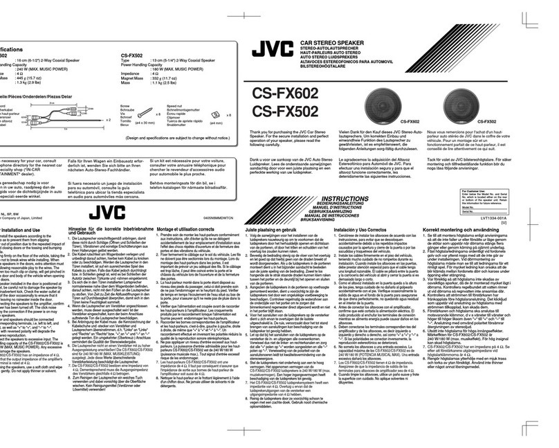 JVC CS-FX502U User manual