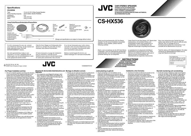 JVC CS-HX536U User manual