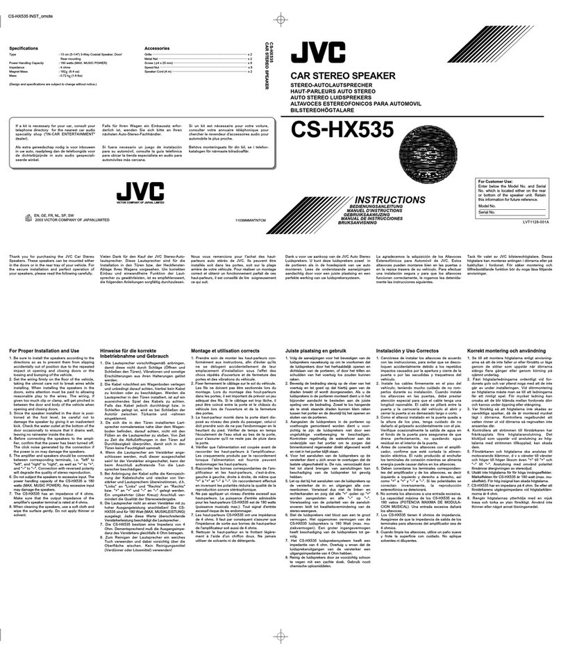 JVC CS-HX535AU User manual