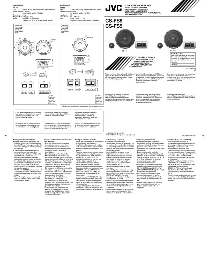 JVC CS-FS5U User manual