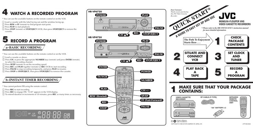 JVC HR-VP472U User manual JVC HR-VP472U User manual