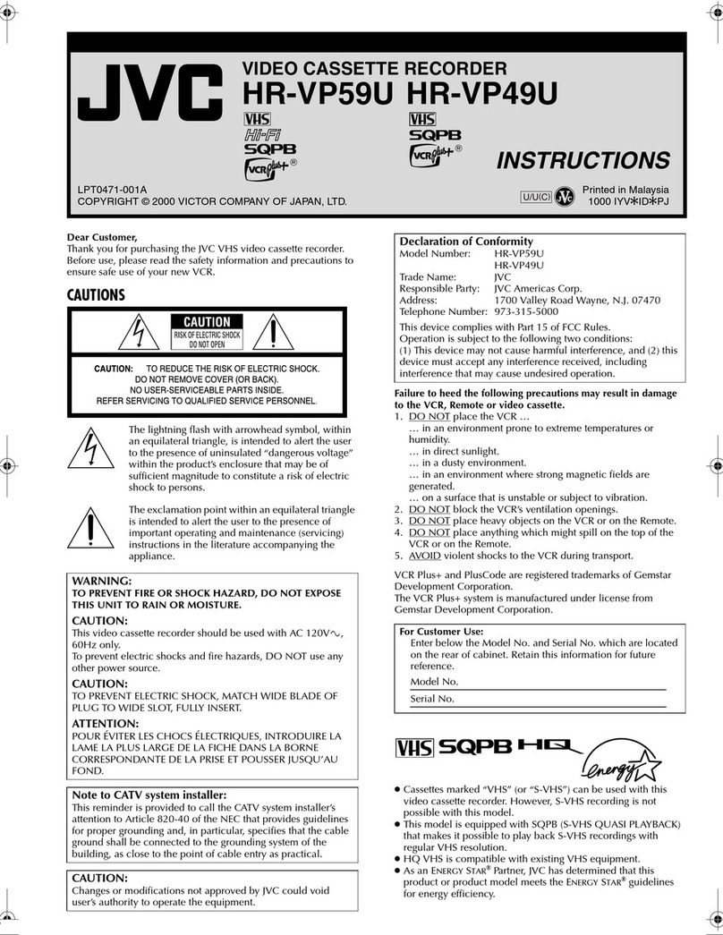 JVC HR-VP49U User manual