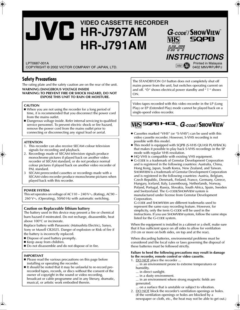 JVC HR-J791AM User manual
