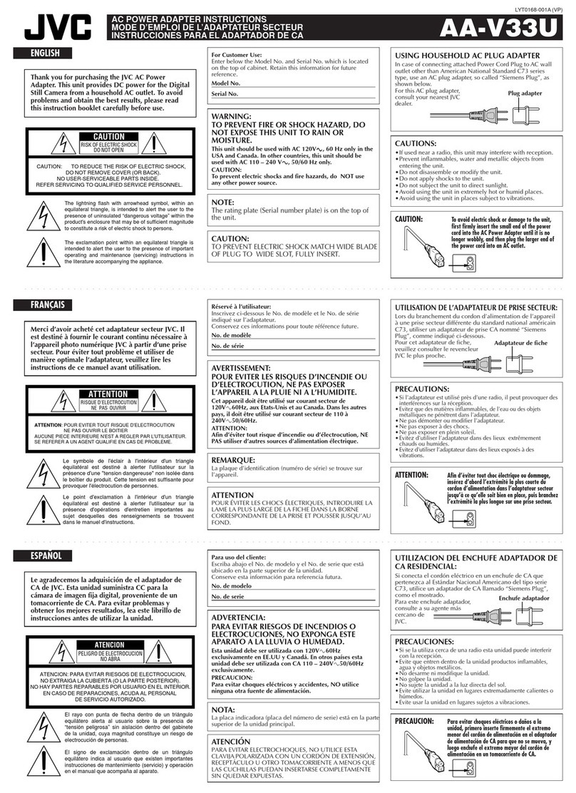 JVC AA-V33EK User manual