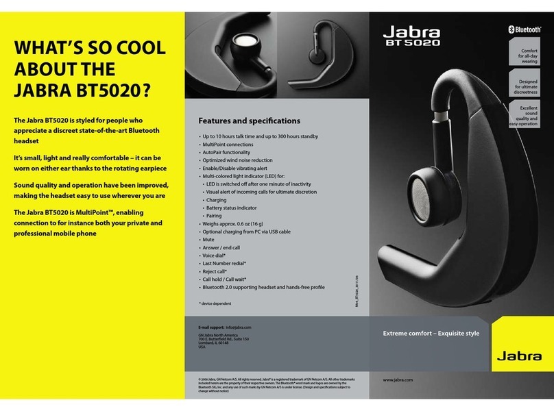Jabra BT5020 - ANNEXE 641 User manual