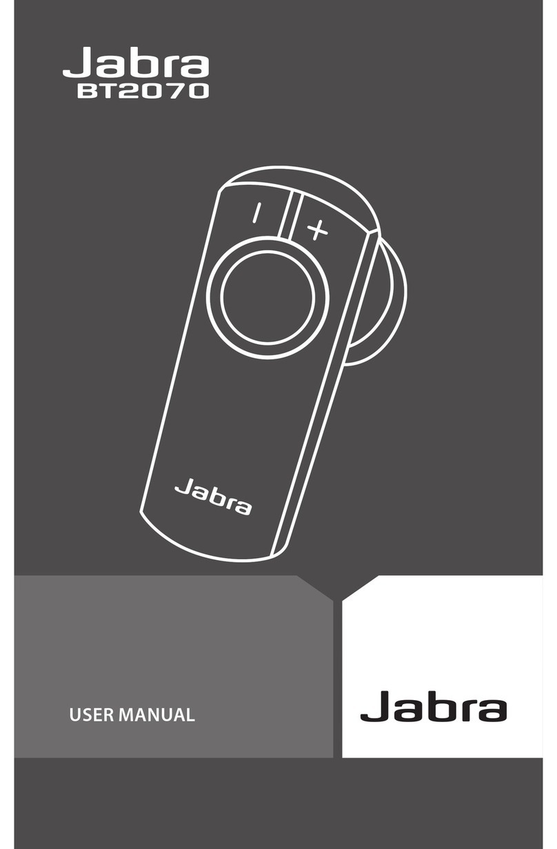 Jabra BT2070 - Headset - In-ear ear-bud user manual