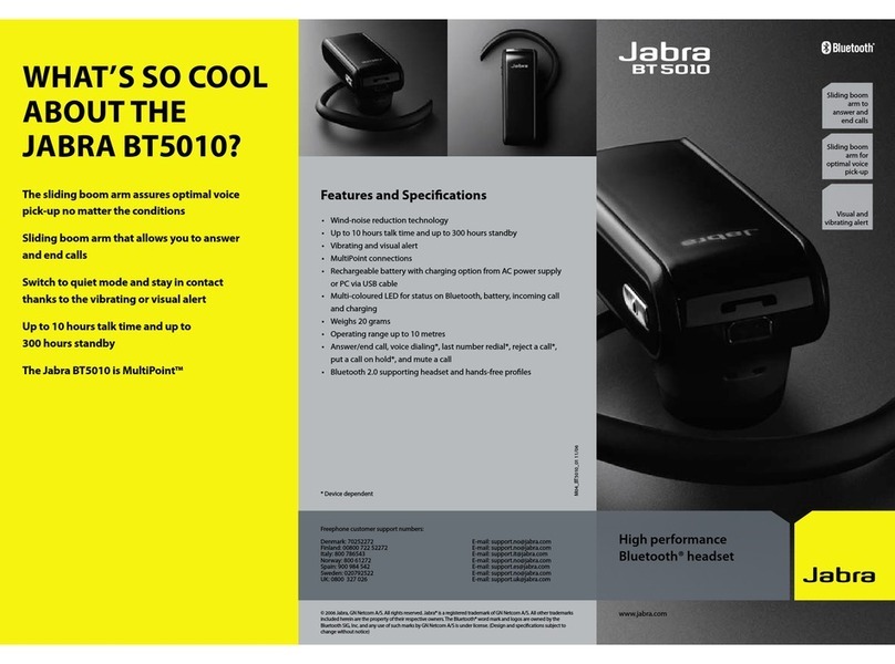 Jabra BT5010 Multiuse quick start guide