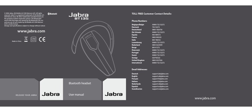 Jabra BT135 - Headset - Over-the-ear user manual