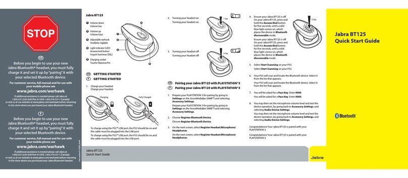 Jabra BT 125 quick start guide